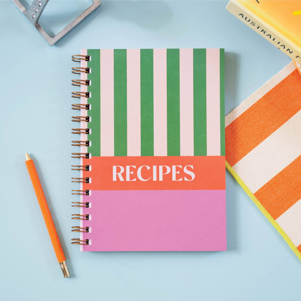 Good Tuesday - Recipe Book Journal A5 | Cabana Stripe | Hardcover