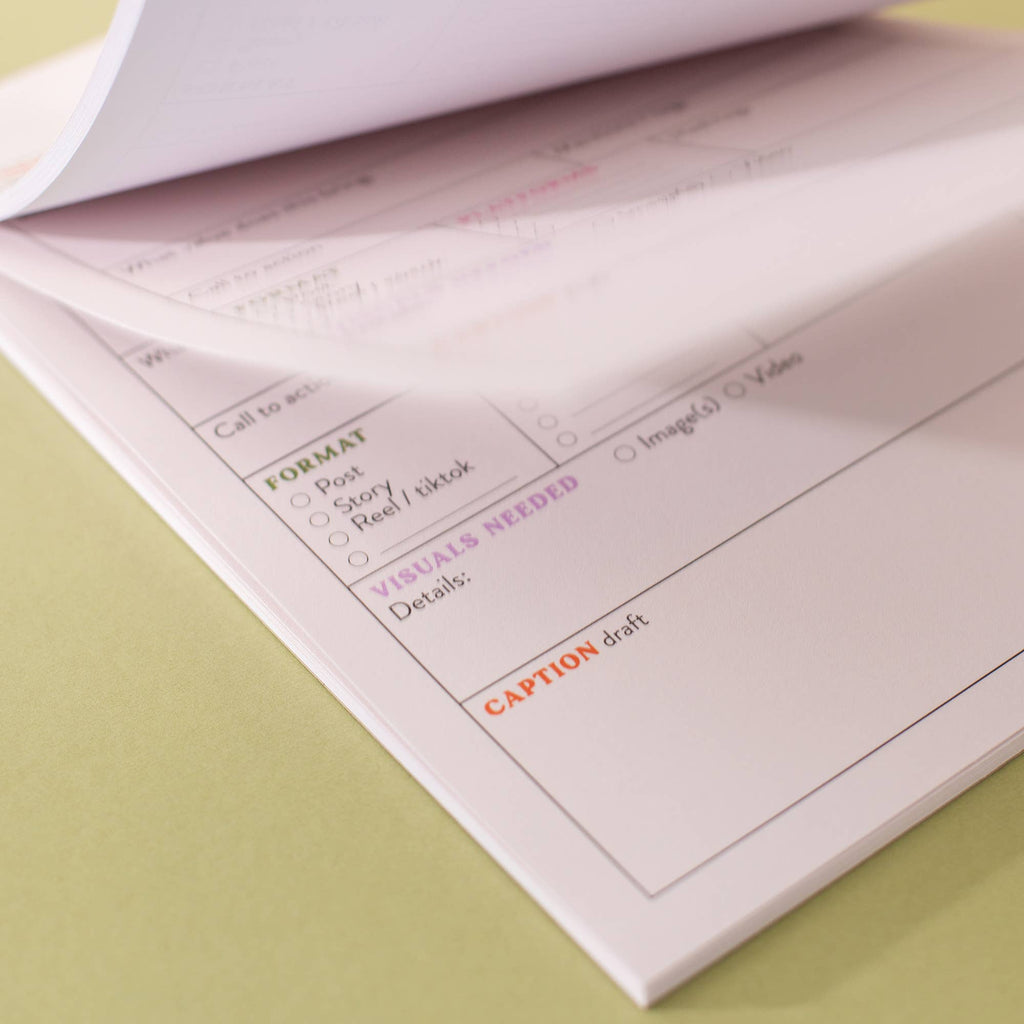 Good Tuesday - Social Media Content Planning Pad | A5 | Colourful