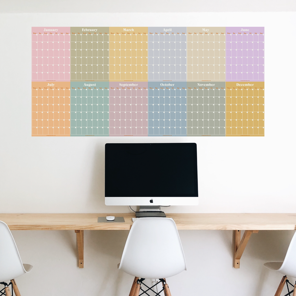 Good Tuesday - Monthly Undated A3 Wall Planner | 12 Pages | Pastels