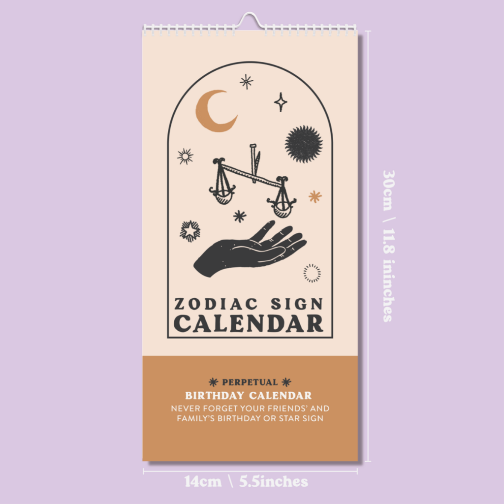 Good Tuesday - Undated Birthday Calendar | Zodiac Sign