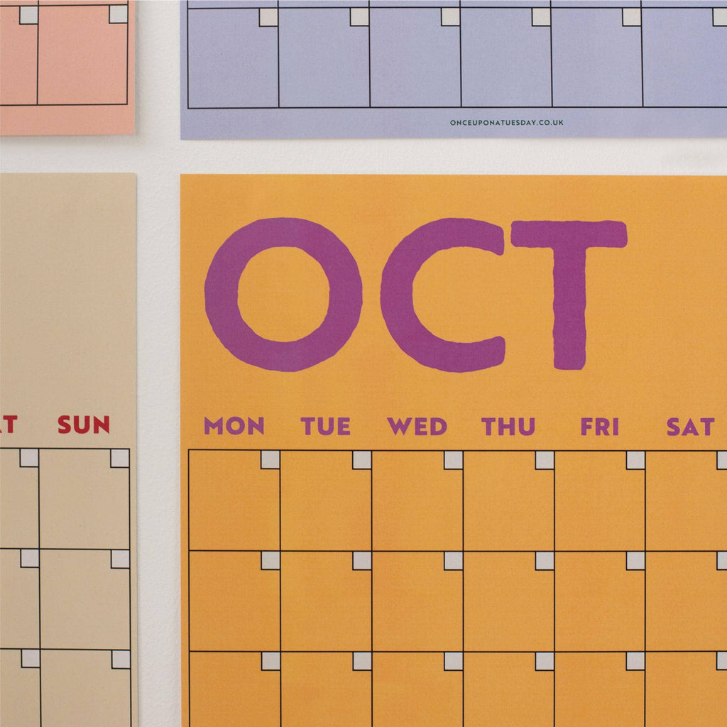 Good Tuesday - Monthly Undated A3 Wall Planner | 12 Pages | Colourburst
