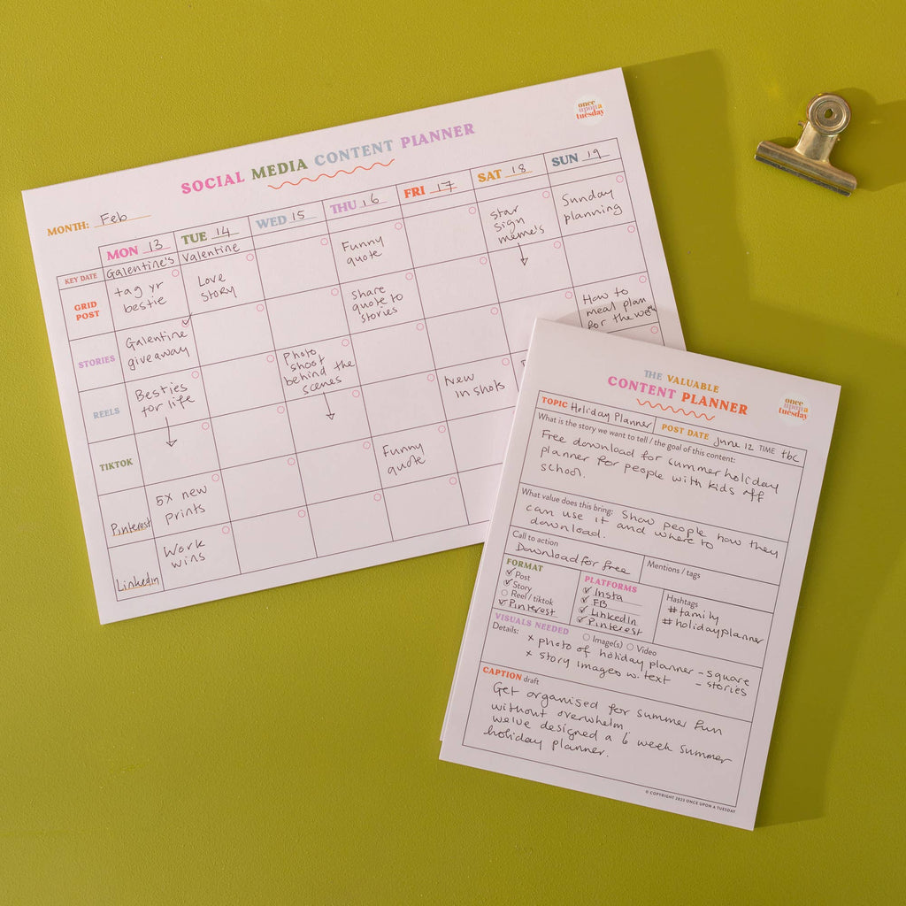 Good Tuesday - Social Media Content Planning Pad | A5 | Colourful