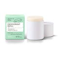 An UpCircle Deodorant Refill, shown next to its light green packaging box on a clean white background.