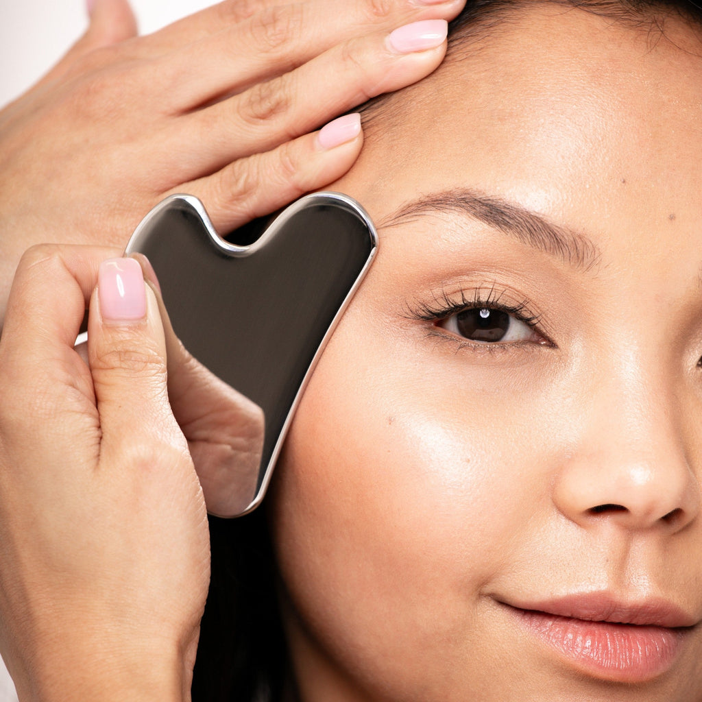 Gua Sha Facial Massage in use