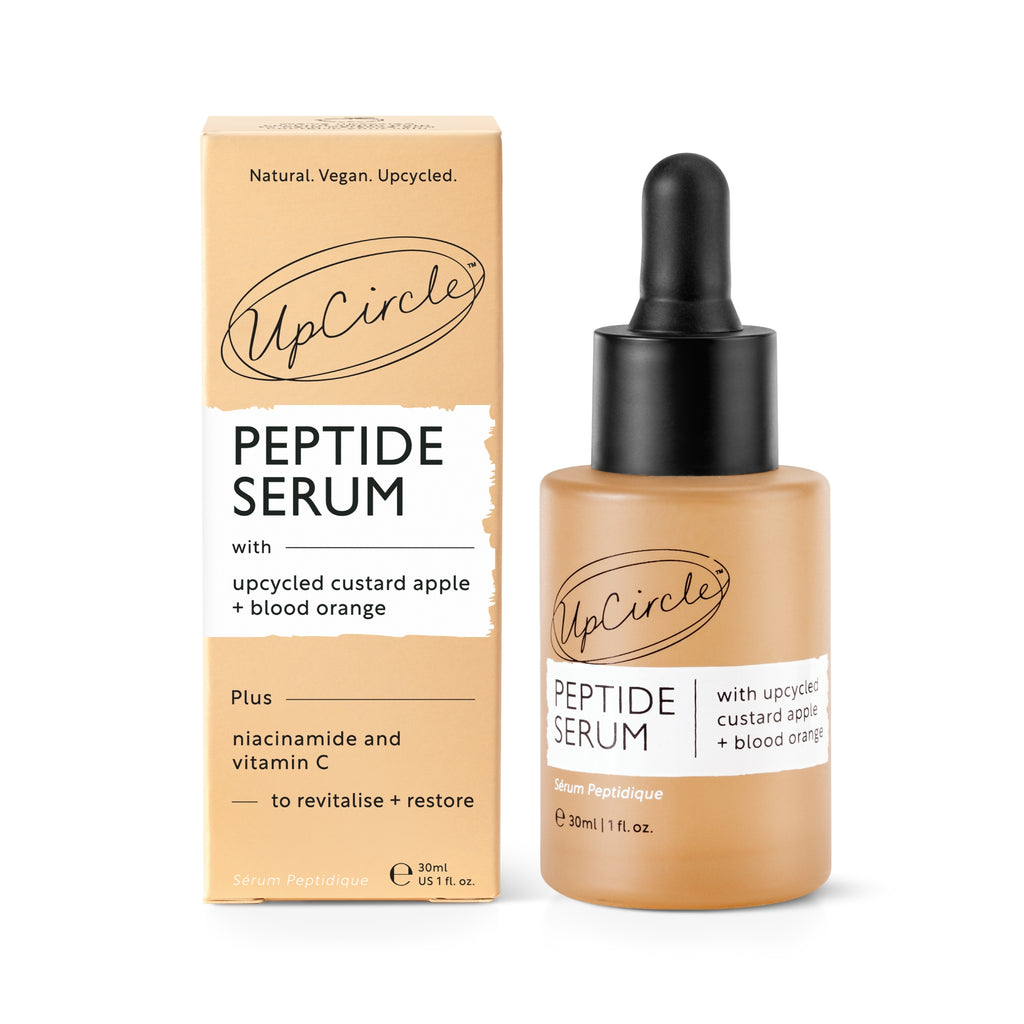 UpCircle Peptide Serum bottle and packaging on a white background