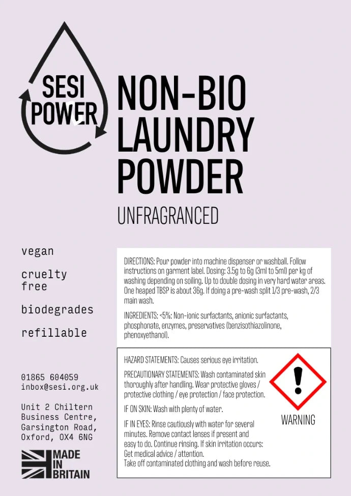 Sesi Non-Bio Laundry Powder - Unscented