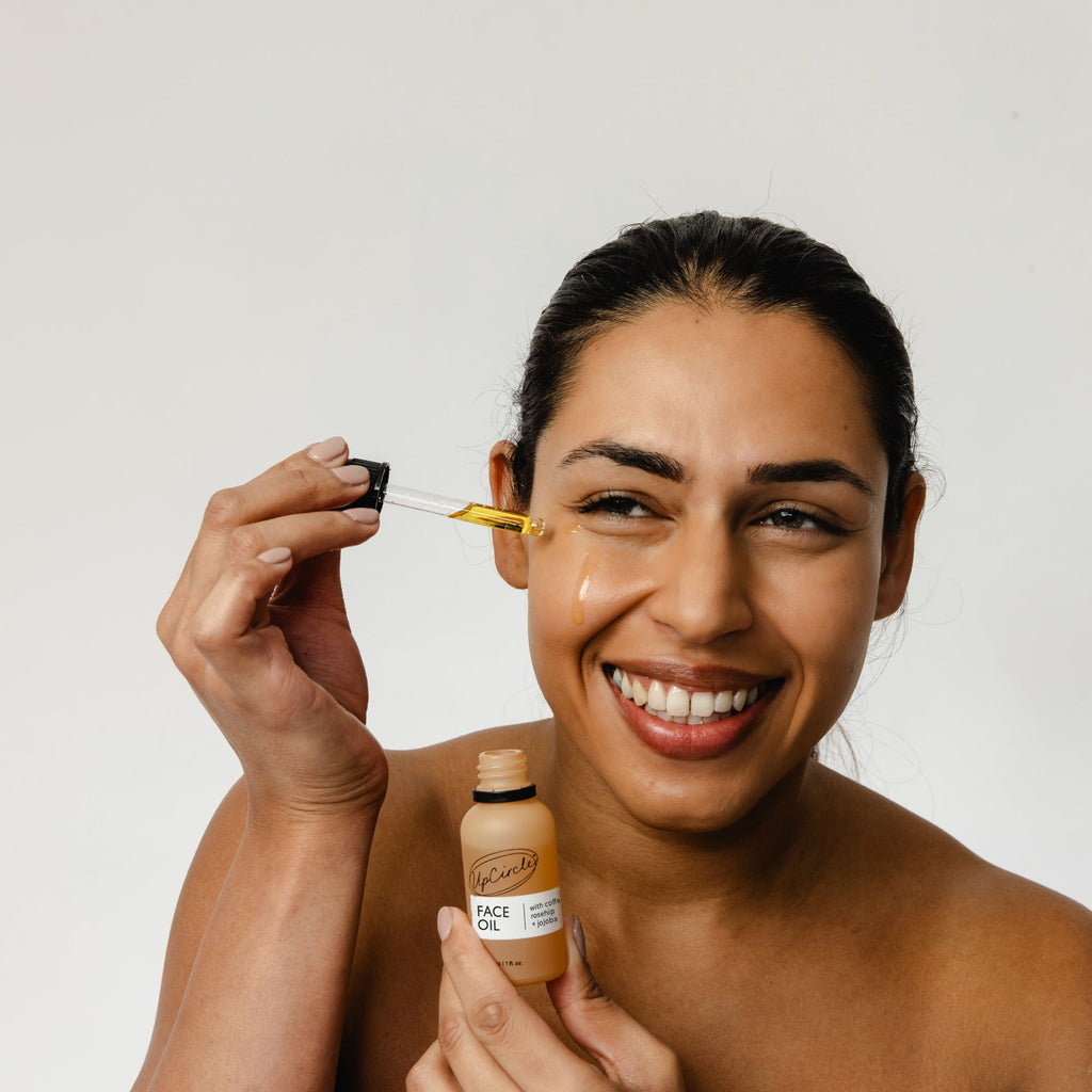 Travel Size Face Oil - 10ml in use