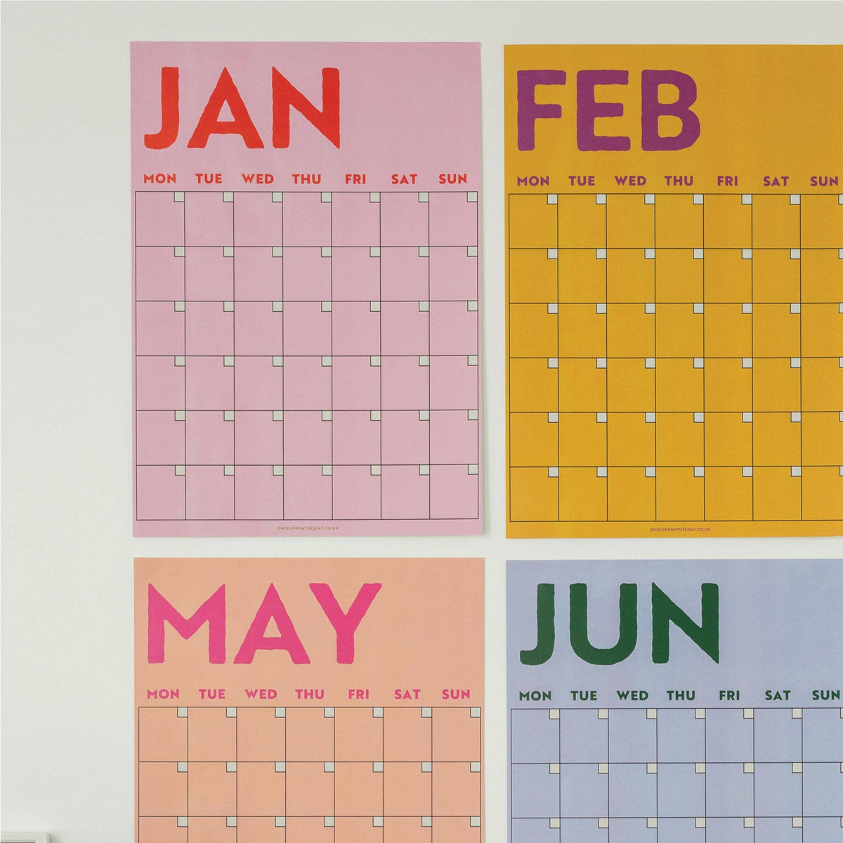 Good Tuesday - Monthly Undated A3 Wall Planner | 12 Pages | Colourburst