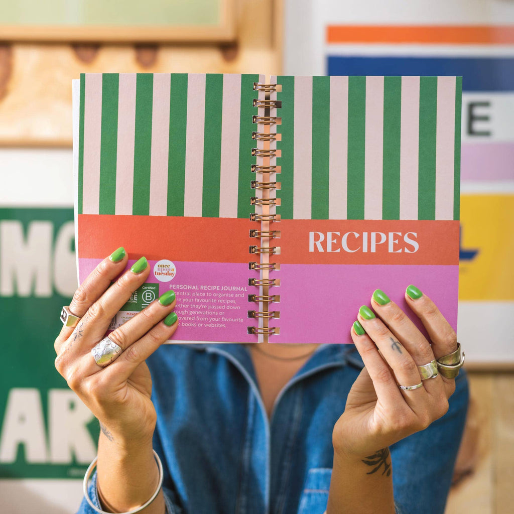 Good Tuesday - Recipe Book Journal A5 | Cabana Stripe | Hardcover