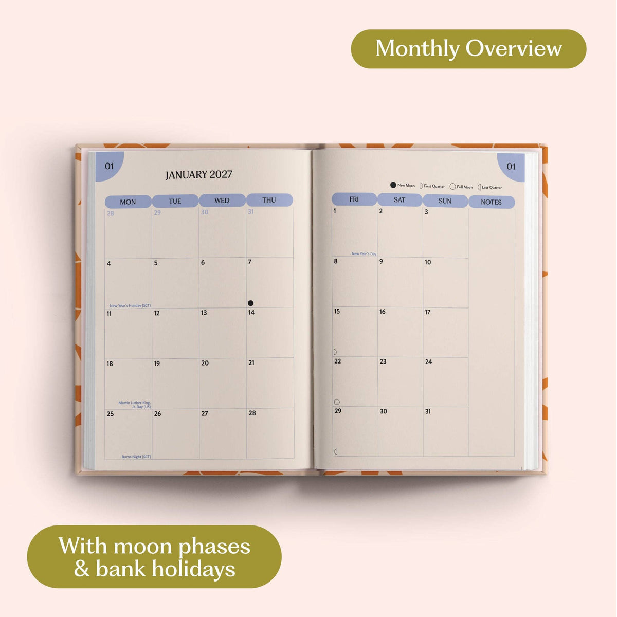 Good Tuesday - 2027 Diary | A5 Hardcover Week to View | Sunbeam