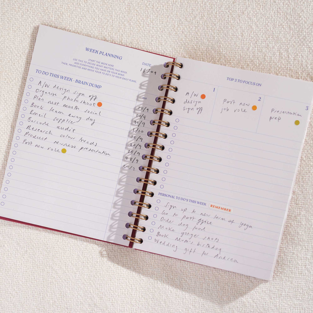 Good Tuesday - Daily Productivity Planner | Undated | Hardback | Purple