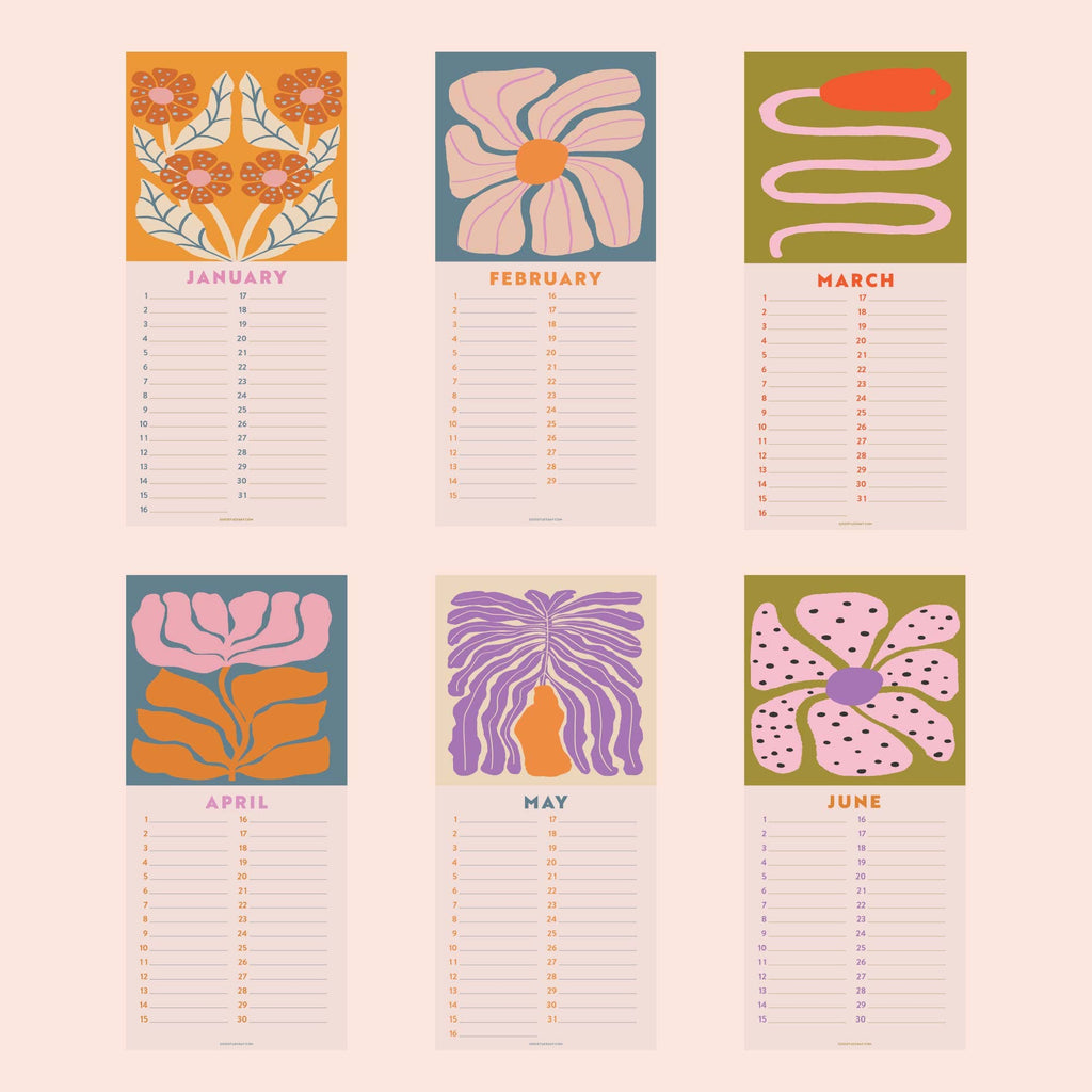 Good Tuesday - Undated Birthday Calendar | Les Fleurs