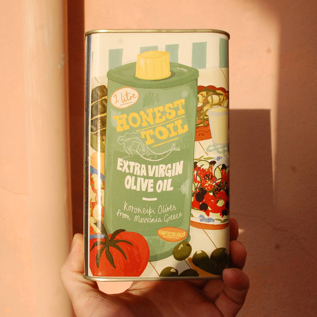 Honest Toil UK - 1LTR can extra virgin olive oil (EVOO)