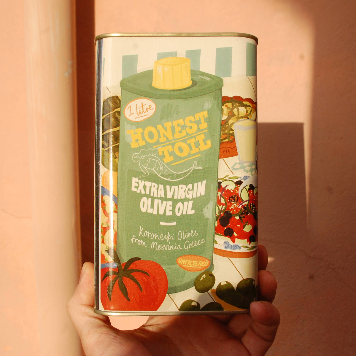 Honest Toil UK - 1LTR can extra virgin olive oil (EVOO)